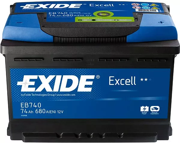 Аккумулятор Exide Excell EB740 R+ (74Ah) - фото1
